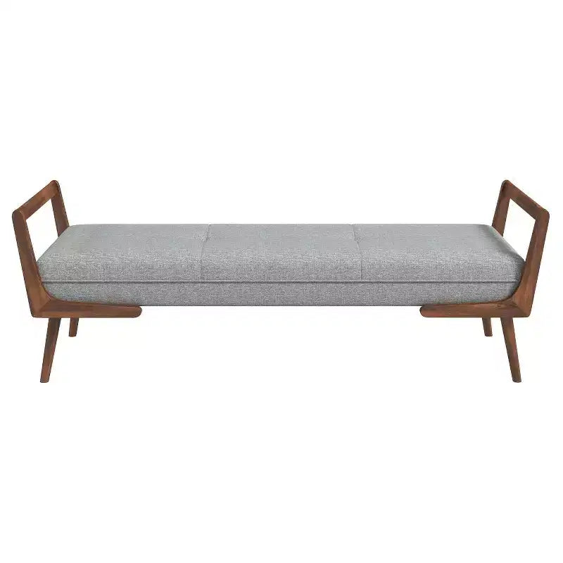 Panca in Legno Imbottita con Trapuntatura Stile Mid-Century Modern 51,20 L