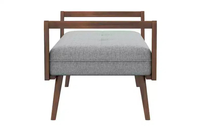 Panca in Legno Imbottita con Trapuntatura Stile Mid-Century Modern 51,20 L