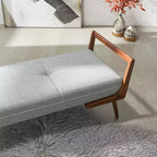 Panca in Legno Imbottita con Trapuntatura Stile Mid-Century Modern 51,20 L
