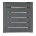 Tavolino in alluminio con contenitore, grigio