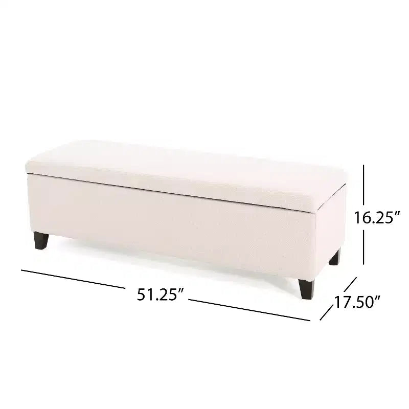 Pouf Contenitore Moderno in Bouclé da Interno
