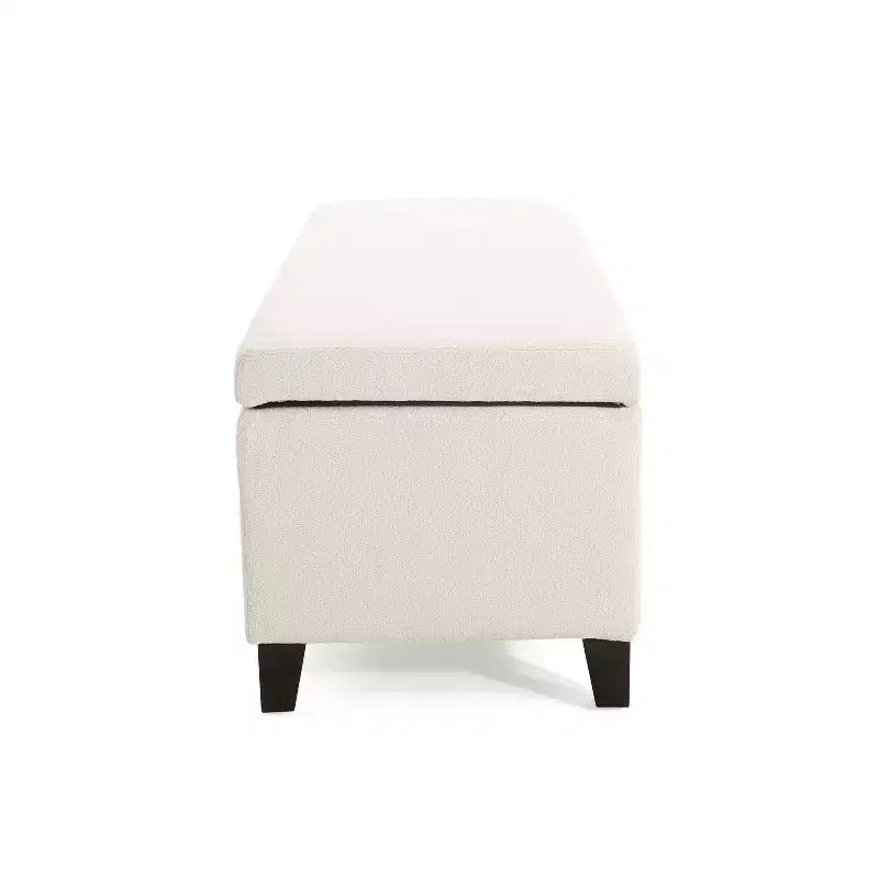 Pouf Contenitore Moderno in Bouclé da Interno