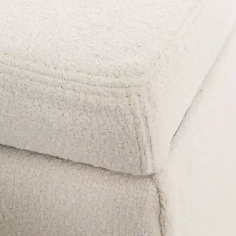 Pouf Contenitore Moderno in Bouclé da Interno