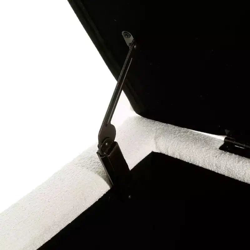 Pouf Contenitore Moderno in Bouclé da Interno