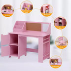 Set Scrivania e Sedia per Bambini con Contenitore e Bacheca