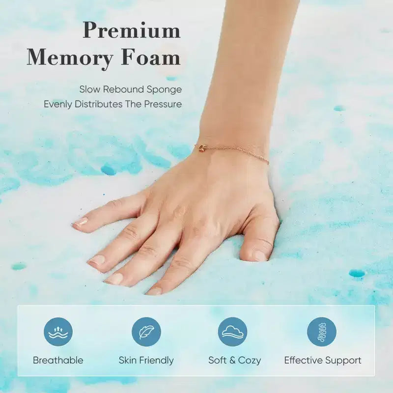 Topper per materasso in memory foam matrimoniale da 2 pollici