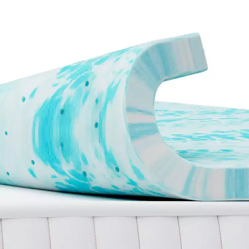 Topper per materasso in memory foam matrimoniale da 2 pollici