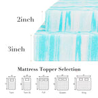 Topper per materasso in memory foam matrimoniale da 2 pollici