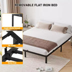 Telaio per letto in metallo da 6 pollici, California King / Twin XL, letto a piattaforma, acciaio resistente, senza materasso a molle, silenzioso
