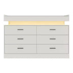 Cassettiera credenza a 6 cassetti con piano flottante