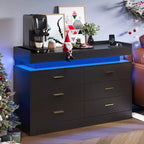 Cassettiera credenza a 6 cassetti con piano flottante