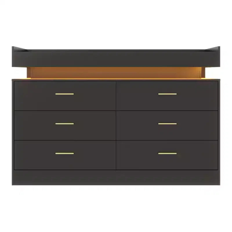 Cassettiera credenza a 6 cassetti con piano flottante
