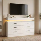 Cassettiera credenza a 6 cassetti con piano flottante
