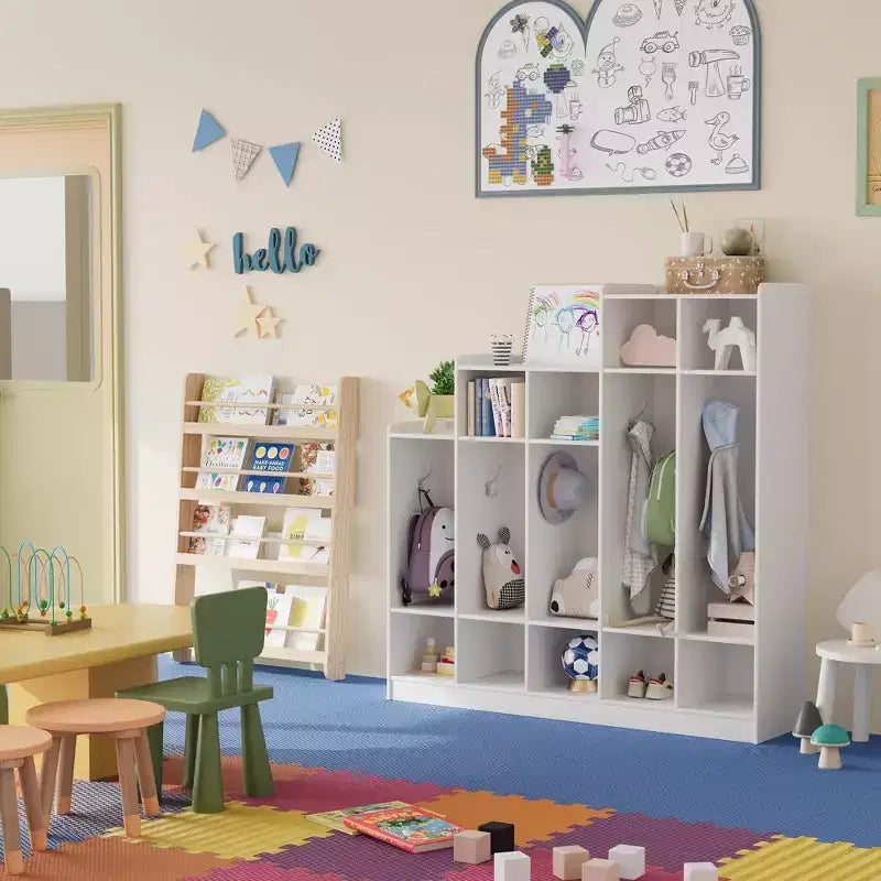 Organizzatore portaoggetti per bambini a 5 sezioni con scomparti e ganci