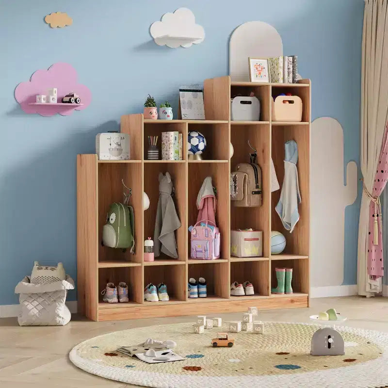 Organizzatore portaoggetti per bambini a 5 sezioni con scomparti e ganci