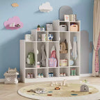 Organizzatore portaoggetti per bambini a 5 sezioni con scomparti e ganci