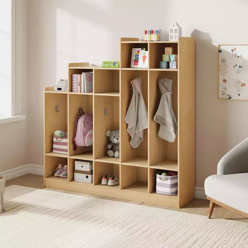 Organizzatore portaoggetti per bambini a 5 sezioni con scomparti e ganci