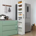 Scaffale a 7 Livelli Estraibile e Sottile – Organizer Aperto per Cucina, Salotto e Spazi Stretti, Bianco