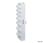 Scaffale a 7 Livelli Estraibile e Sottile – Organizer Aperto per Cucina, Salotto e Spazi Stretti, Bianco