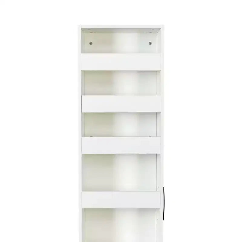 Scaffale a 7 Livelli Estraibile e Sottile – Organizer Aperto per Cucina, Salotto e Spazi Stretti, Bianco