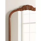 Specchio da Parete Ad Arco Intarsiato con Cornice in Legno
