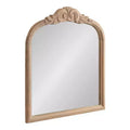 Specchio da Parete Ad Arco Intarsiato con Cornice in Legno