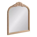 Specchio da Parete Ad Arco Intarsiato con Cornice in Legno