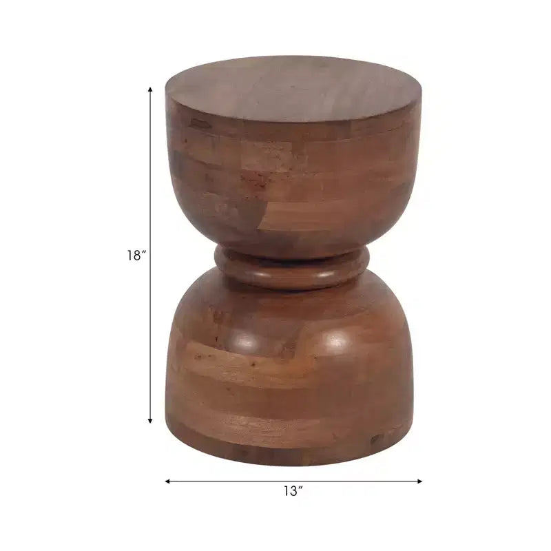 Tavolino rotondo in legno – Tavolino da 45 cm per soggiorno, camera da letto o ufficio
