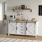 Credenza da 60 pollici con ante scorrevoli e 4 cassetti