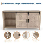 Credenza da 60 pollici con ante scorrevoli e 4 cassetti