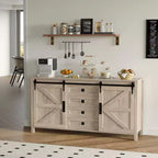 Credenza da 60 pollici con ante scorrevoli e 4 cassetti