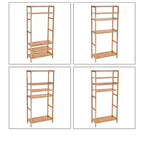 Scaffale a 5 ripiani in bambù, 26 x 60 x 130 cm
