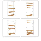 Scaffale a 5 ripiani in bambù, 26 x 60 x 130 cm