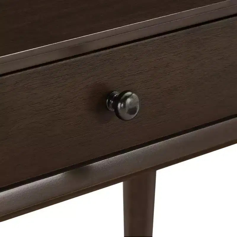 Scrivania a 3 cassetti con piano impiallacciato in legno