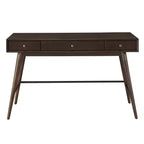 Scrivania a 3 cassetti con piano impiallacciato in legno