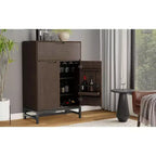 Mobile bar da 81 cm in legno massello, marrone noce