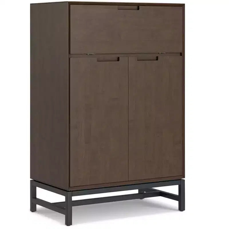 Mobile bar da 81 cm in legno massello, marrone noce