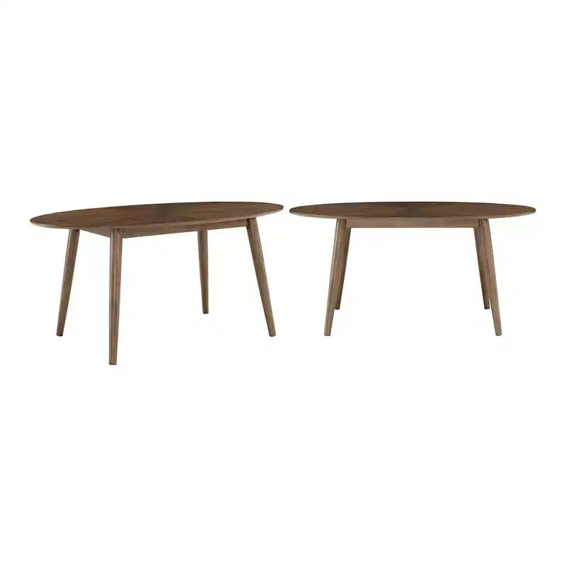 Tavolo da pranzo ovale, stile Mid-Century, 160 cm, finitura noce