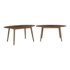 Tavolo da pranzo ovale, stile Mid-Century, 160 cm, finitura noce