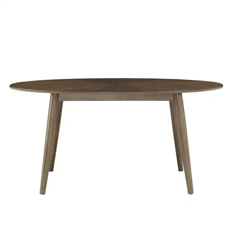 Tavolo da pranzo ovale, stile Mid-Century, 160 cm, finitura noce