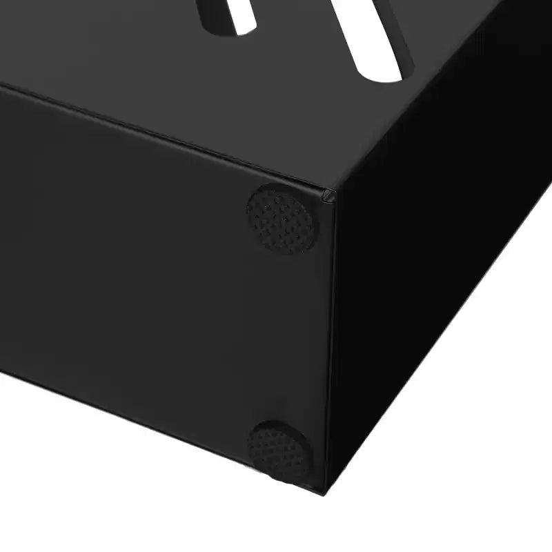 Portaombrelli in metallo con vaschetta raccogligocce rimovibile, 4 ganci, design a fori, per ingresso e ufficio, nero