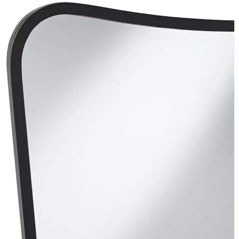 Set di 2 specchi da parete in metallo nero, 22 x 34 pollici