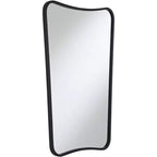Set di 2 specchi da parete in metallo nero, 22 x 34 pollici