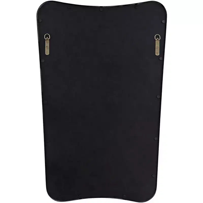 Set di 2 specchi da parete in metallo nero, 22 x 34 pollici