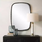 Specchio da parete rettangolare nero 26 x 36
