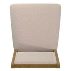 Sedia da pranzo in tessuto crema con finitura legno (set da 2)