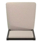 Sedia da pranzo in tessuto crema con finitura legno (set da 2)